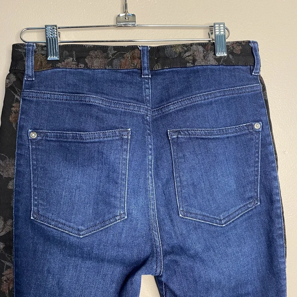 Anthropologie Pilcro Ultra High-Rise Floral‎ Contrast Skinny Jeans Size 27